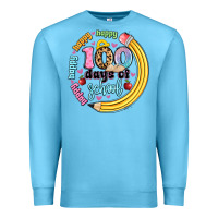Ocean Blue happy 100 days of school Premium Sweatshirt - Artiststas