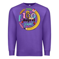 Purple happy 100 days of school Premium Sweatshirt - Artiststas