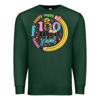 Sports Green happy 100 days of school Premium Sweatshirt - Artiststas