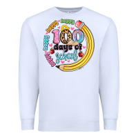 White happy 100 days of school Premium Sweatshirt - Artiststas