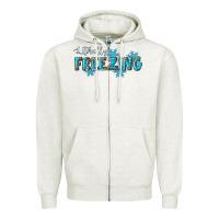 Oatmeal Heather literally freezing winter Zipper Hoodie - RanaPortraitStore