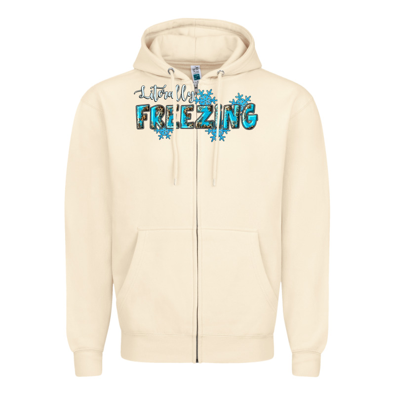 Literally Freezing Winter Zipper Hoodie by RanaPortraitStore | Teevron