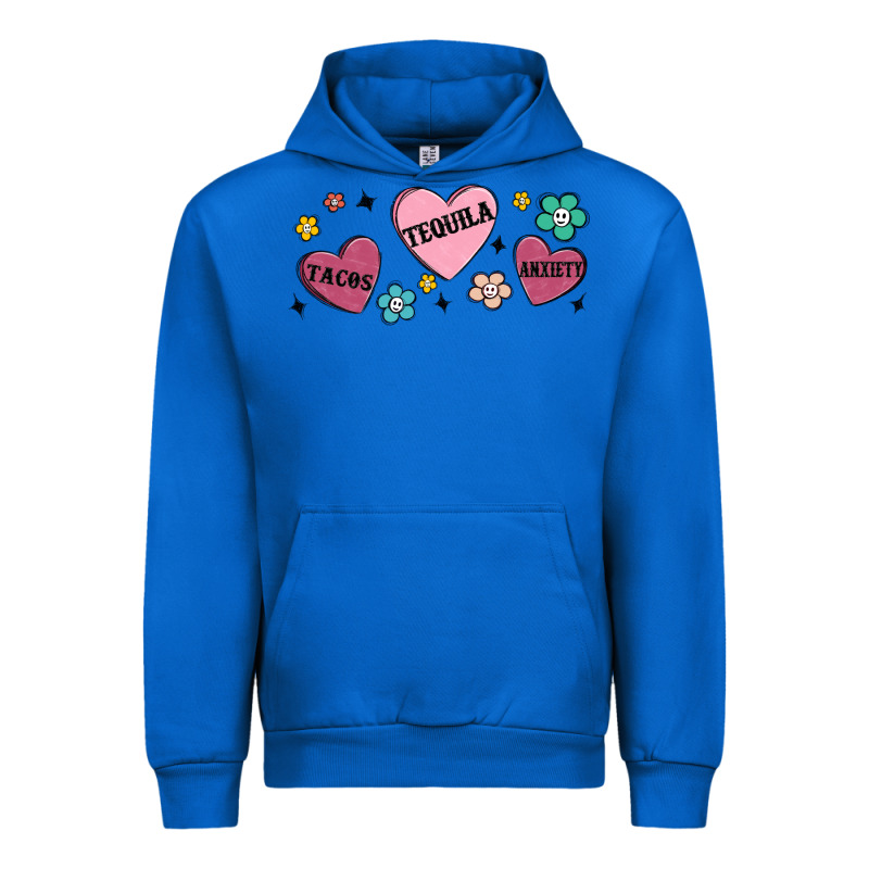 Tacos Tequila Anxiety Urban Hoodie by MaliasSmallBusiness | Teevron