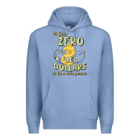 Colony Blue it costs zero dollars to be a nice person Premium Hoodie - MaliasSmallBusiness