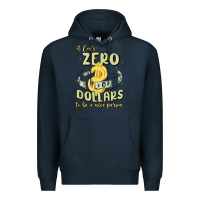 Navy it costs zero dollars to be a nice person Premium Hoodie - MaliasSmallBusiness