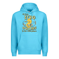 Ocean Blue it costs zero dollars to be a nice person Premium Hoodie - MaliasSmallBusiness