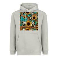 Moon Dust sunflower cowhide mom seamless pattern Heavyweight Hoodie - HRA Design Shop