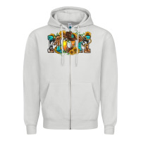 Dove Grey western mom Zipper Hoodie - texasbilliewilder