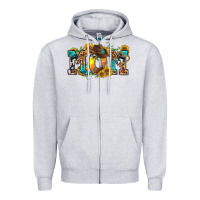 Heather Grey western mom Zipper Hoodie - texasbilliewilder