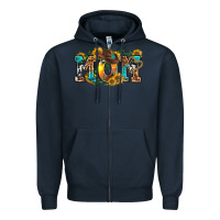 Navy western mom Zipper Hoodie - texasbilliewilder