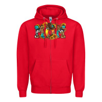 Red western mom Zipper Hoodie - texasbilliewilder