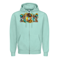 Seafoam western mom Zipper Hoodie - texasbilliewilder