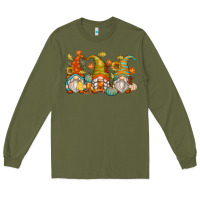 Army Green fall gnomes Long Sleeve Tee - Zillion Design Studio