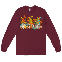 Burgundy fall gnomes Long Sleeve Tee - Zillion Design Studio