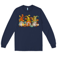 Navy fall gnomes Long Sleeve Tee - Zillion Design Studio