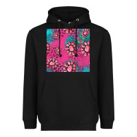 Black pink turquoise gemstoes seamless pattern Heavyweight Hoodie - HRA Design Shop