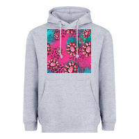 Heather Grey pink turquoise gemstoes seamless pattern Heavyweight Hoodie - HRA Design Shop