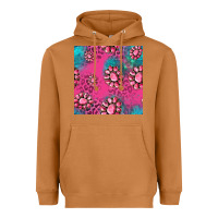 Pink Turquoise Gemstoes Seamless Pattern Heavyweight Hoodie | Teevron