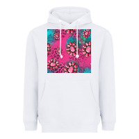 White pink turquoise gemstoes seamless pattern Heavyweight Hoodie - HRA Design Shop