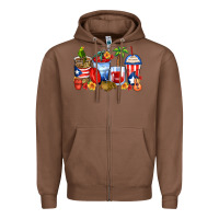 Chestnut puerto rico coffee cups Zipper Hoodie - Zillion Design Studio