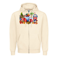 Sandshell puerto rico coffee cups Zipper Hoodie - Zillion Design Studio