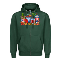 Sports Green puerto rico coffee cups Zipper Hoodie - Zillion Design Studio