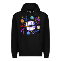 Black safe space Premium Hoodie - MaliasSmallBusiness