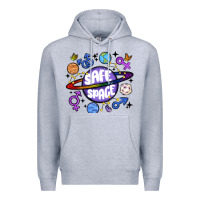 Heather Grey safe space Premium Hoodie - MaliasSmallBusiness