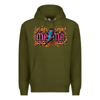 Army Green Leopard Mama Lightning Premium Hoodie - RanaPortraitStore