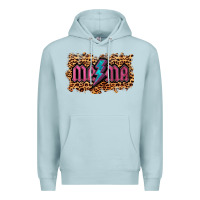 Blue Mist Leopard Mama Lightning Premium Hoodie - RanaPortraitStore