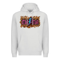 Dove Grey Leopard Mama Lightning Premium Hoodie - RanaPortraitStore