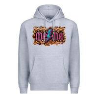 Heather Grey Leopard Mama Lightning Premium Hoodie - RanaPortraitStore