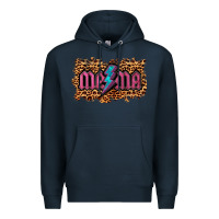 Navy Leopard Mama Lightning Premium Hoodie - RanaPortraitStore