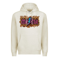 Oatmeal Heather Leopard Mama Lightning Premium Hoodie - RanaPortraitStore