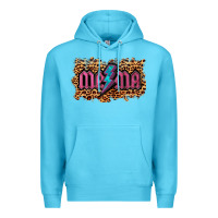 Ocean Blue Leopard Mama Lightning Premium Hoodie - RanaPortraitStore