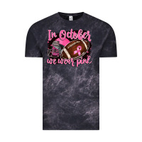 Cloud Black in october we wear pink with football Vintage Tee - BarkalooDesign