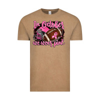 Vintage Coffee in october we wear pink with football Vintage Tee - BarkalooDesign