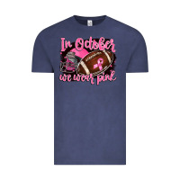Vintage Denim in october we wear pink with football Vintage Tee - BarkalooDesign