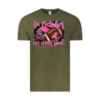 Vintage Olive in october we wear pink with football Vintage Tee - BarkalooDesign