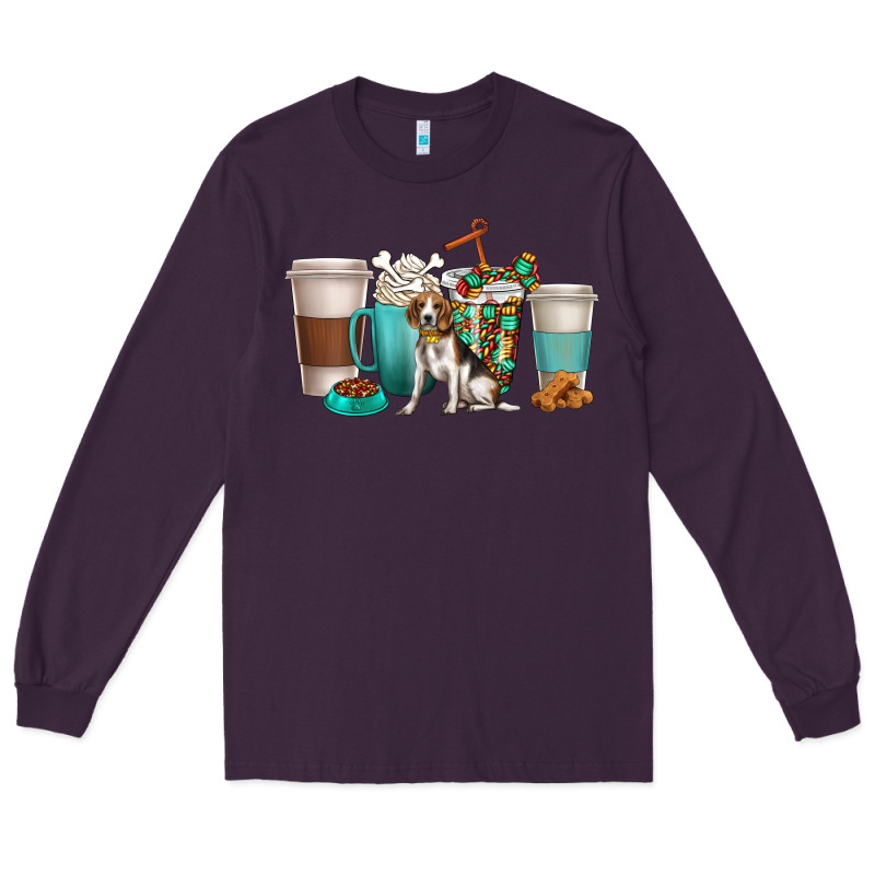 Beagle Dog Coffee Cups Long Sleeve Tee by texasbilliewilder | Teevron
