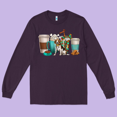 Long Sleeve Tee beagle dog coffee cups