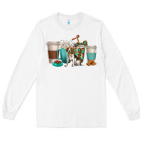 White beagle dog coffee cups Long Sleeve Tee - texasbilliewilder