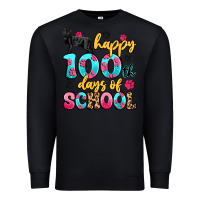 Black happy 100th days of school cat Premium Sweatshirt - Artiststas