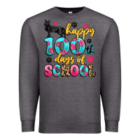 Charcoal Heather happy 100th days of school cat Premium Sweatshirt - Artiststas
