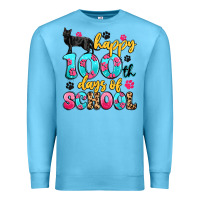 Ocean Blue happy 100th days of school cat Premium Sweatshirt - Artiststas