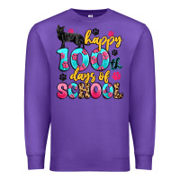 Purple happy 100th days of school cat Premium Sweatshirt - Artiststas