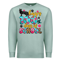 Seafoam happy 100th days of school cat Premium Sweatshirt - Artiststas
