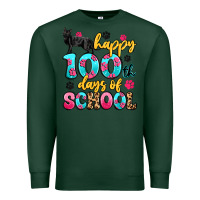 Sports Green happy 100th days of school cat Premium Sweatshirt - Artiststas