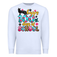 White happy 100th days of school cat Premium Sweatshirt - Artiststas