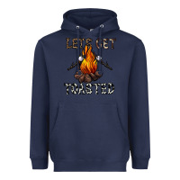 Navy lets get toasted Heavyweight Hoodie - CowhideDigitalArt